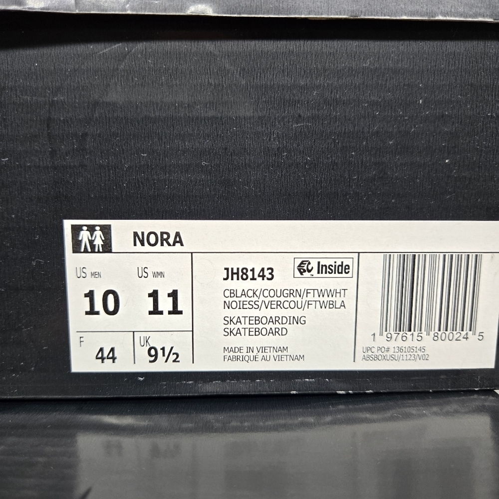 New adidas Nora 'Black Court Green' Men's Suede Shoes Size 10 - Picture 8 of 8